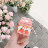 Peach Milk Carton Airpods Case CLOUDANIMESTUDIO