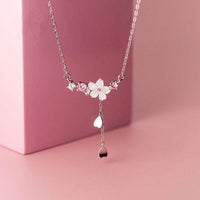 Sakura Drop Charm Pendant Necklace CLOUDANIMESTUDIO