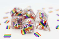 Foam Brain Games Pride Flag RPG Dice Set CLOUDANIMESTUDIO