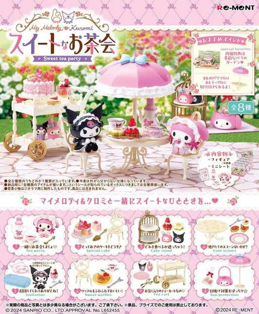 Re-Ment Sanrio My Melody and Kuromi Sweet Tea Party Blind Box - 1 Random Figure CLOUDANIMESTUDIO