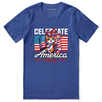 Celebrate 4th July Cat T-Shirt CLOUDANIMESTUDIO