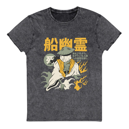 Yūrei Ghost Denim T-Shirt CLOUDANIMESTUDIO